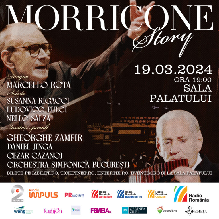 Spectacolul „Morricone Story” a fost amânat pentru data de 19 martie 2024